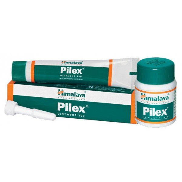 PILEX HIMALAYA SET (60 TABLETS + 40 GR. OINTMENT) - SUPPORTS IN  HAEMORRHOIDES & VERICOSE VEIN PROBLEMS