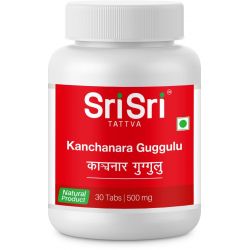 Kanchnara Guggulu (500 mg.) by Sri Sri Tattva - helps with thyroid problems and more