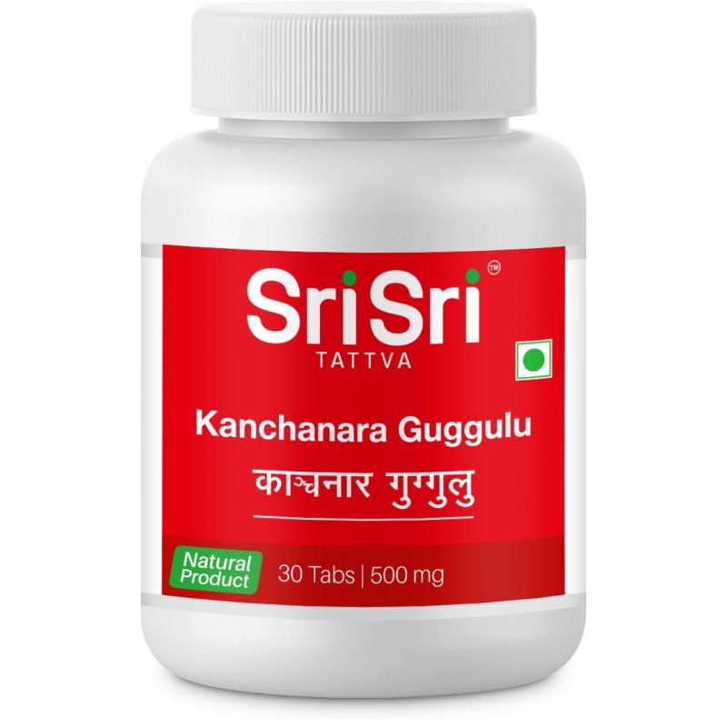 Kanchnara Guggulu (500 mg.) by Sri Sri Tattva - helps with thyroid problems and more