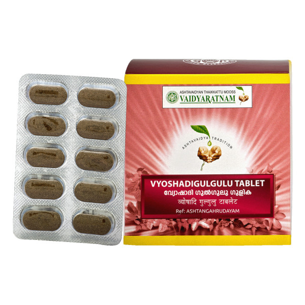 Vyoshadi Gulgulu Gulika – Ajurwedyjski kompleks ziół dla metabolizmu, stawów i równowagi lipidowej Vyoshadi Gulgulu Gulika – Ajurwedyjski kompleks ziół dla metabolizmu, stawów i równowagi lipidowej